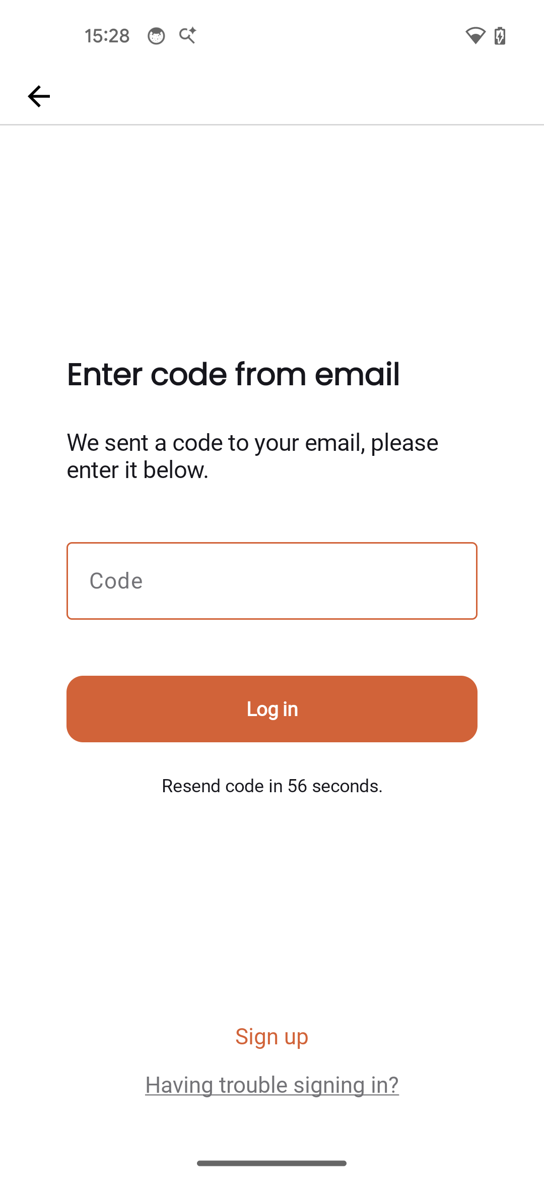 Enter verification code